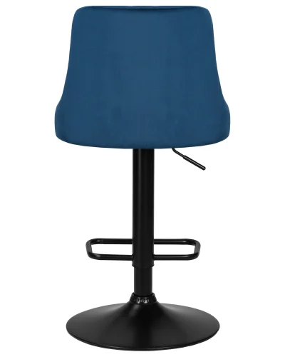 Набор 2 шт Стул барный DOBRIN JOSEPH BLACK (синий велюр (MJ9-117)) цвет сиденья синий велюр (MJ9-117), цвет основания черный Dobrin, синий/экокожа, ножки/металл/, размеры - 890*1100**** фото 6