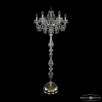 Торшер 1409T1/6/195-160 G Bohemia Ivele Crystal sp без плафона 6 ламп, основание золотое в стиле классический
