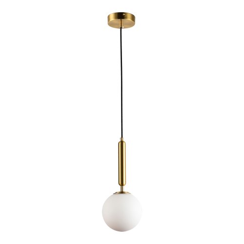 Светильник подвесной LSP-8586 Lussole белый 1 лампа, основание матовое золото в стиле современный 