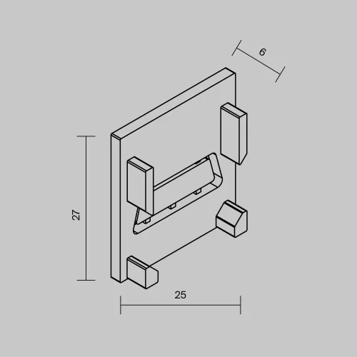 Комплект заглушек для алюминиевого профиля Exility IP O-TR002-EC Maytoni чёрный в стиле хай-тек современный для светильников серии Exility IP exility ip уличная фото 3