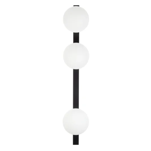 Бра Glob CL209431 Citilux белый на 3 лампы, основание чёрное в стиле современный молекула шар фото 3