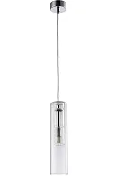 Светильник подвесной BELEZA SP1 F CHROME Crystal Lux прозрачный 1 лампа, основание хром в стиле лофт 