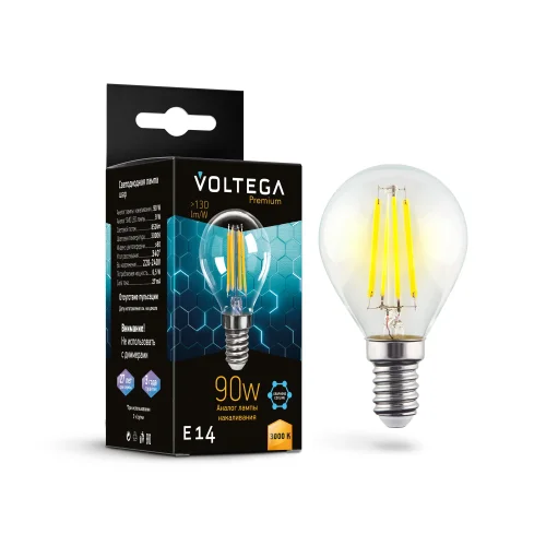 Светодиодная лампа Crystal Graphene Globe 9W 3000K E14 7222 Voltega E14 6вт