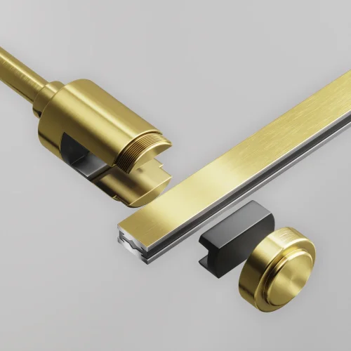 Крепление настенное Wall одинарное удлиненное Magnetic trаck system Flarity TRA155CW-SL1-BS Maytoni латунь в стиле для светильников серии Magnetic trаck system Flarity flarity магнитная фото 4