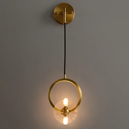 Настенный светильник ADONICA WALL 211951-26 ImperiumLoft прозрачный на 2 лампы, основание латунь в стиле современный фото 4