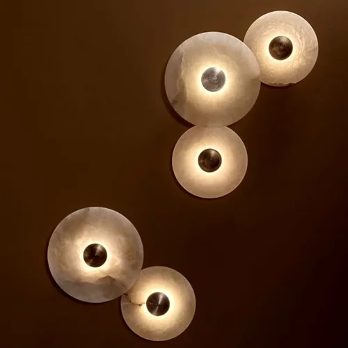 Настенный светильник LED LEIA D35 191956-26 ImperiumLoft белый на 1 лампа, основание бронзовое в стиле арт-деко  фото 4