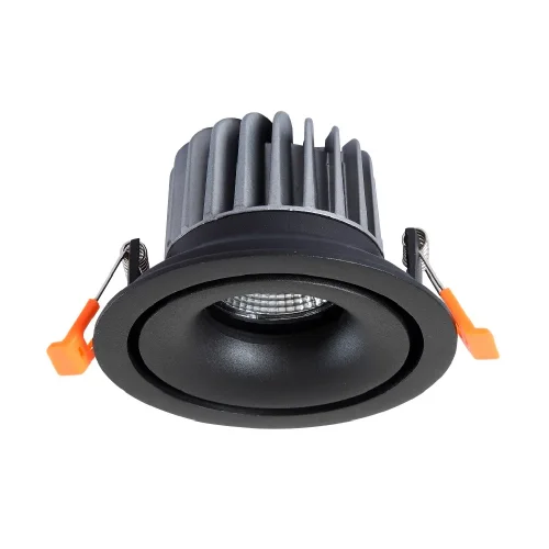 Светильник точечный LED CLT 005C108 BL 4000K Crystal Lux чёрный на 1 лампу, основание чёрное в стиле современный фото 2