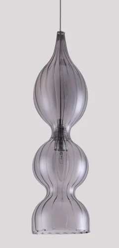 Светильник подвесной IRIS SP1 B SMOKE Crystal Lux серый на 1 лампу, основание хром в стиле современный фото 3