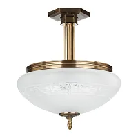Светильник подвесной Decor DEC-PL-3(P) Kutek белый 3 лампы, основание бронзовое в стиле классический 