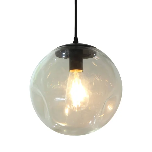 Светильник подвесной лофт Chivasso OML-91706-01 Omnilux прозрачный 1 лампа, основание чёрное в стиле лофт шар выдувное