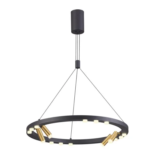 Светильник подвесной LED Beveren 3918/48L Odeon Light золотой на 1 лампу, основание чёрное в стиле современный хай-тек 