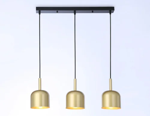 Светильник подвесной TR97118 Ambrella light золотой 3 лампы, основание чёрное в стиле лофт современный  фото 2
