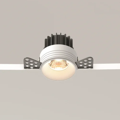 Светильник точечный LED Round DL058-7W3K-TRS-W Maytoni белый на 1 лампу, основание белое в стиле современный для затирки фото 13