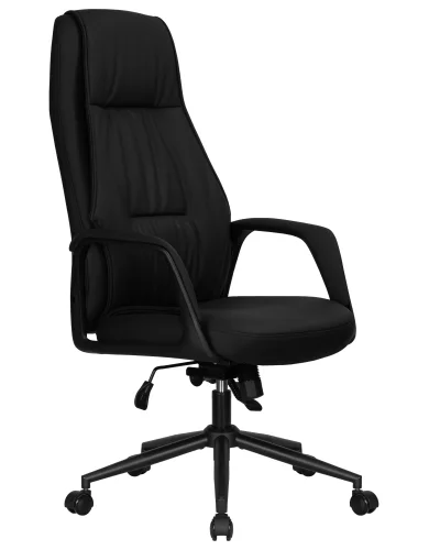 Офисное кресло для руководителей DOBRIN KEN (черный (RXT051-21)) цвет сиденья черный, цвет основания черный Dobrin, чёрный/экокожа, ножки/металл/, размеры - 1180*1265**** фото 3