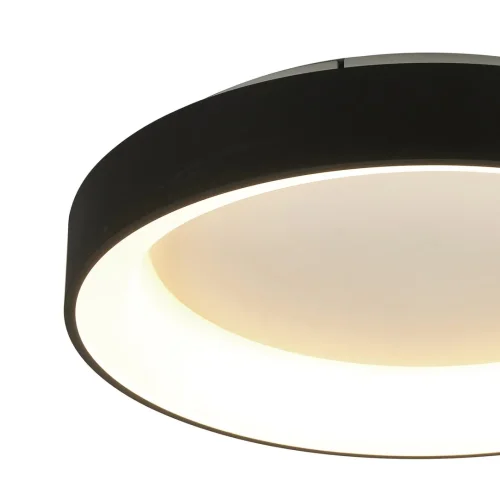 Люстра потолочная LED с пультом Niseko 8582 Mantra чёрная на 1 лампа, основание чёрное в стиле хай-тек современный с пультом фото 3