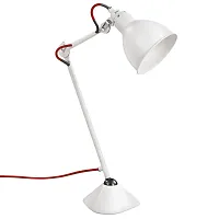 Настольная лампа 765916 Lightstar белая 1 лампа, основание белое металл в стиле хай-тек 