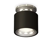 Светильник накладной Techno spot XS7511081 Ambrella light чёрный 1 лампа, основание серебряное в стиле хай-тек современный круглый