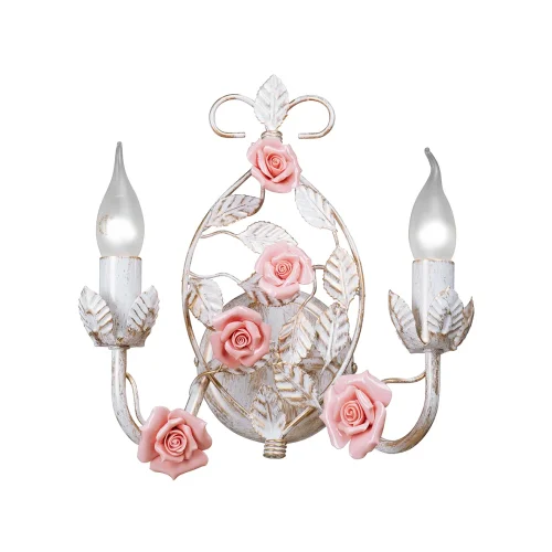 Бра V1322/2A Vitaluce без плафона на 2 лампы, основание белое в стиле флористика Бра V1322/2A Vitaluce без плафона на 2 лампы, основание белое в стиле флористика