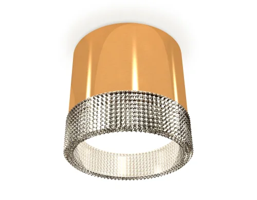 Светильник накладной XS8121020 Ambrella light золотой 1 лампа, основание золотое в стиле хай-тек круглый