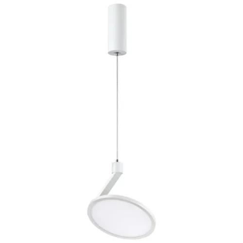 Светильник подвесной LED Hat 358351 Novotech белый на 1 лампу, основание белое в стиле хай-тек 