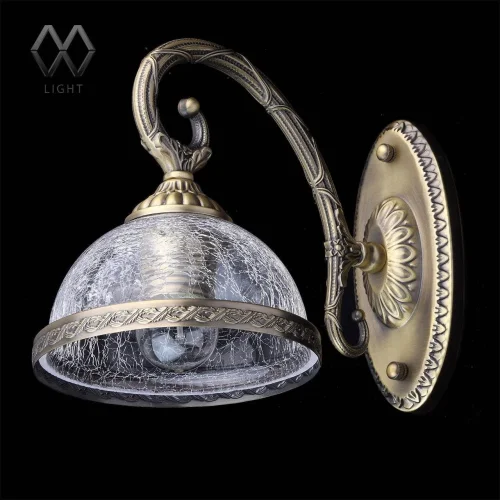 Бра Аманда 481021901 MW-Light прозрачный на 1 лампа, основание античное бронза в стиле классический  фото 2