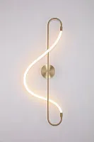 Бра LED Klimt A2850AP-13PB Arte Lamp белый медь 1 лампа, основание медь в стиле хай-тек современный 