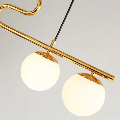 Светильник подвесной Collana 4037-4P F-promo белый 4 лампы, основание золотое в стиле современный  фото 6
