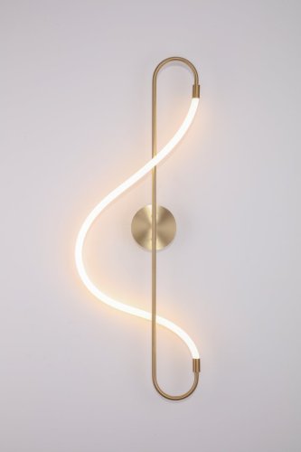 Бра LED Klimt A2850AP-13PB Arte Lamp белый медь на 1 лампа, основание медь в стиле современный хай-тек 
