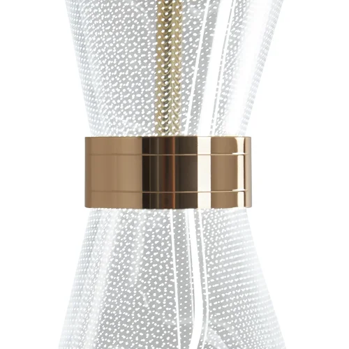 Светильник подвесной LED Dress FR5438PL-L6G Freya прозрачный на 1 лампу, основание золотое в стиле современный фото 3