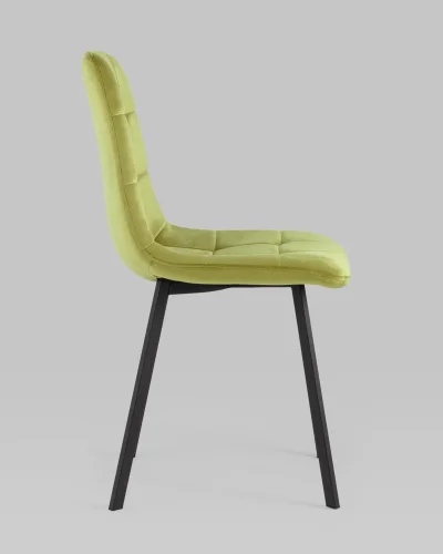 Стул Chilly, велюр фисташковый, сиденье УТ000039629 Stool Group, оливковый/велюр, ножки/металл/чёрный, размеры - ***** фото 4