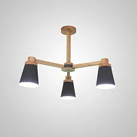 Люстра потолочная PROP 3 Grey 191988-23 ImperiumLoft серая на 3 лампы, основание коричневое в стиле современный 