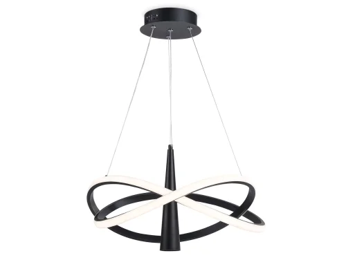 Светильник подвесной LED с пультом FL5368 Ambrella light чёрный 1 лампа, основание чёрное в стиле современный хай-тек с пультом