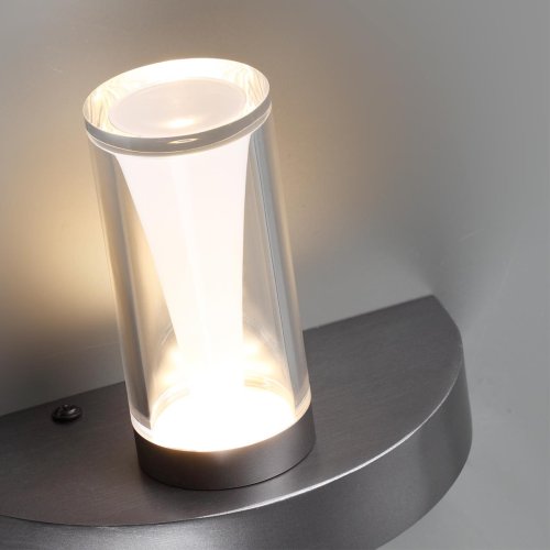 Бра с выключателем LED Defance 7143/5WL Odeon Light прозрачный на 1 лампу, основание чёрное серое в стиле современный классический фото 4 Бра с выключателем LED Defance 7143/5WL Odeon Light прозрачный на 1 лампу, основание чёрное серое в стиле современный классический фото 4