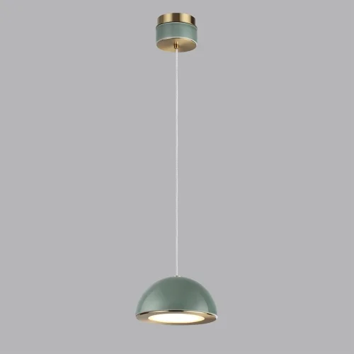 Светильник подвесной Lulu 5452/6L Odeon Light зелёный на 1 лампу, основание античное бронза латунь в стиле современный скандинавский фото 4