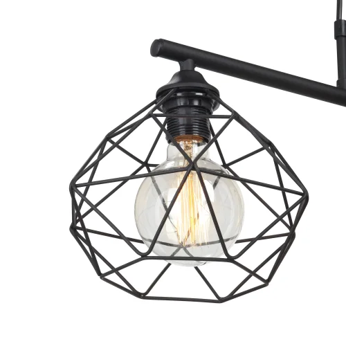 Светильник подвесной V4269-1/3S Vitaluce без плафона на 3 лампы, основание чёрное в стиле лофт фото 2