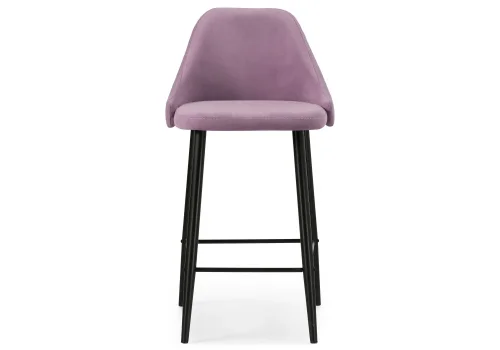Барный стул Джама лавандовый / черный матовый 448664 Woodville, фиолетовый/велюр, ножки/металл/чёрный, размеры - ****460*530 фото 2