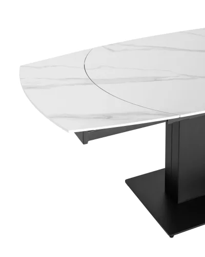 Стол обеденный Хлоя  раскладной, 120-180*90, керамика светлая УТ000034950 Stool Group столешница белая из керамика фото 6