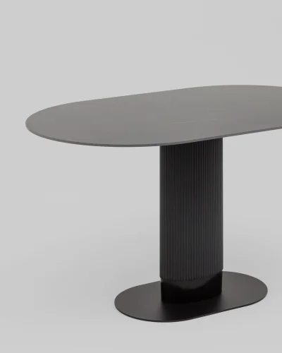 Стол обеденный Mystery 130*80 чёрный, керамика, столешница УТ000040810 Stool Group столешница чёрная из керамика фото 2