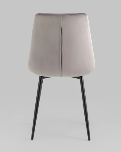 Стул Флекс New, велюр светло-серый УТ000039290 Stool Group, серый/велюр, ножки/металл/чёрный, размеры - *830**** фото 4