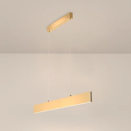 Светильник подвесной LED Step P010PL-L23G4K Maytoni золотой на 1 лампу, основание золотое в стиле современный хай-тек минимализм линейный фото 3