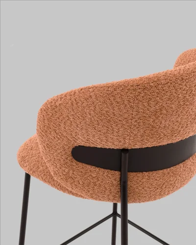 Стул полубарный Блейз букле терракотовый УТ000041391 Stool Group, терракотовый/букле, ножки/металл/чёрный, размеры - ***** фото 6