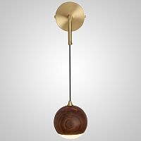 Настенный светильник ANCHER 208314-23 ImperiumLoft коричневый 1 лампа, основание латунь в стиле современный 