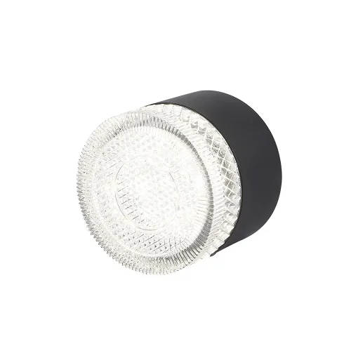 Светильник накладной LED CLT 140C80 BL 4000K Crystal Lux прозрачный 1 лампа, основание чёрное в стиле современный круглый фото 5