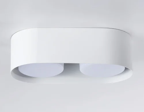 Светильник накладной TN70818 Ambrella light белый 2 лампы, основание белое в стиле современный хай-тек квадратный фото 3