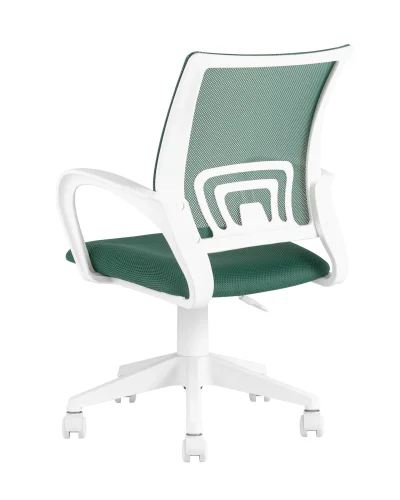 Кресло TopChairs ST-BASIC-W зеленый TW-03 TW-30 сетка/ткань крестовина пластик пластик белый УТ000035495 Stool Group, зелёный/ткань, ножки/пластик/белый, размеры - ****635*605 фото 4