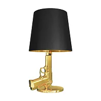 Настольная лампа Arsenal 10136/A LOFT IT чёрная 1 лампа, основание золотое смола в стиле арт-деко 