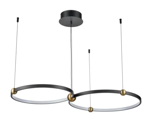 Светильник подвесной ЛЕД Атомо (Atomo) VL7252P22 Vele Luce чёрный на 1 лампу, основание чёрное в стиле современный хай-тек кольца фото 2 Светильник подвесной ЛЕД Атомо (Atomo) VL7252P22 Vele Luce чёрный на 1 лампу, основание чёрное в стиле современный хай-тек кольца фото 2