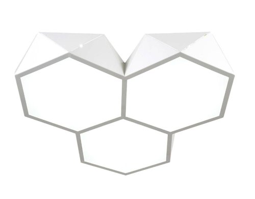 Люстра потолочная LED Evesham OML-45307-60 Omnilux белая на 1 лампа, основание белое в стиле хай-тек 