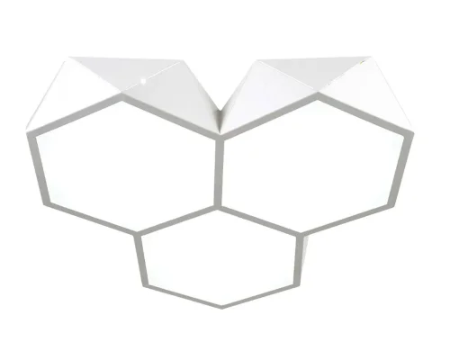 Люстра потолочная Evesham OML-45307-60 Omnilux белая на 1 лампу, основание белое в стиле хай-тек 