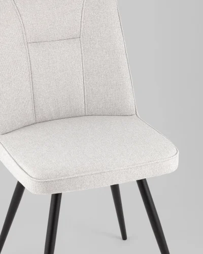 Стул Hedd, серый, сиденье УТ000040531 Stool Group, серый/рогожка, ножки/металл/чёрный, размеры - *855**** фото 2